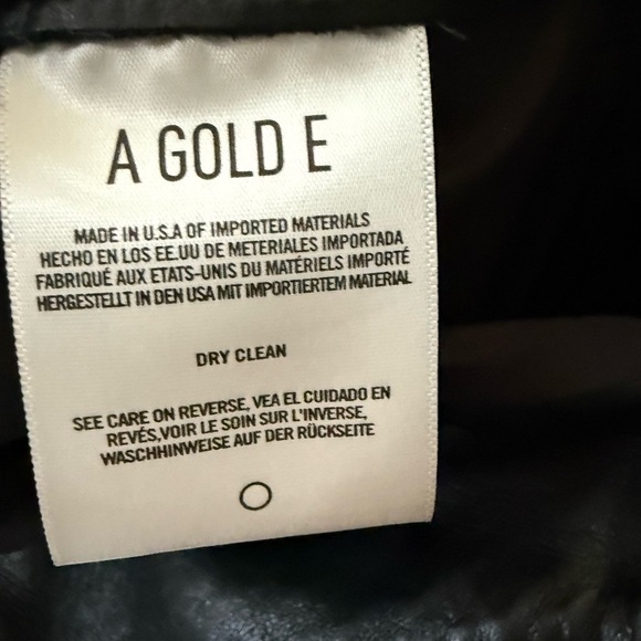 AGOLDE Criss Cross Leather Skirt in Detox w/ Asymmetrical Button Detail Sz 28 - Picture 7 of 10